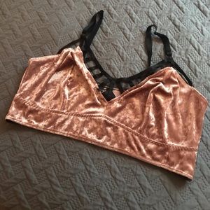 TORRID size 3 Bralette in pink velvet